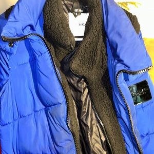 Calvin Klein Blue Puffer Long coat Royal Blue